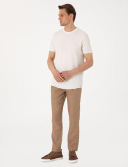 Kahverengi Carrot Fit Keten Kanvas Pantolon - Pierre cardin фото 3