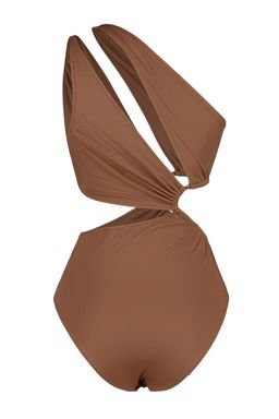 Kahverengi Tek Omuz Tunelli Cut Out/Pencereli Regular Core Mayokini TBESS23MA00206