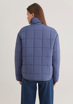 Dik Yaka Indigo Sisme Mont - Mavi фото 5