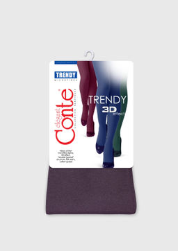 Колготки теплые CONTE Плотные меланжевые колготки TRENDY MELANGE melanzana - Conte elegant фото 6