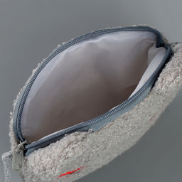 Сумка детская плюшевая «Мишка», серая