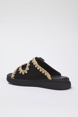 Trendyol Shoes Siyah Nak?sl? Antik Tokal? Duz Kad?n Terlik TAKSS25TE00005 - Trendyolmilla фото 5