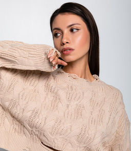 Джемпер #КТ800 (1), бежевый - Dommod фото 5