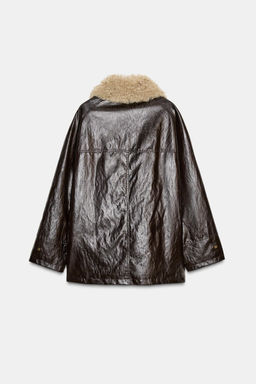FAUX FUR COLLAR JACKET ZW COLLECTION - Zara фото 10