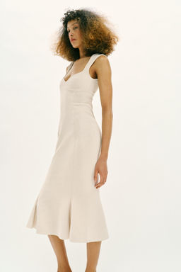 VESTIDO ESCOTE CORAZ?N / Crudo - Zara фото 3