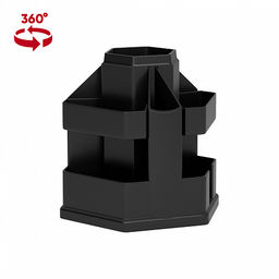 Цена за 1 шт. Подставка настольная вращающаяся пластиковая ErichKrause Office, Classic, черный