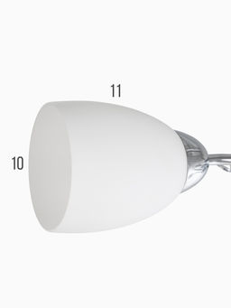 Люстра 11175/3CR, 3×60 Вт, E27, 58×58×22 см, белый/серебро