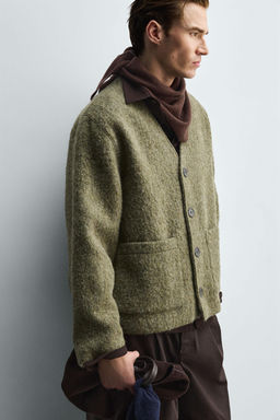 TEXTURED RELAXED FIT CARDIGAN - Zara фото 4