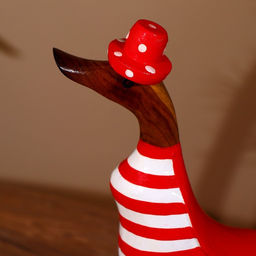 Сувенир «Утка в красном» 27 см, дерево