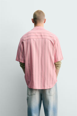 CAMISA FLUIDA RAYAS BOLSILLOS / Rosa - Zara фото 3