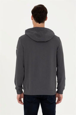 U. S. Polo Assn Мужская толстовка с капюшоном антрацитового цвета - U.s. polo assn фото 12