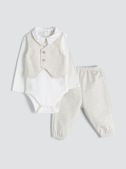 Erkek Bebek ??t??tl? Body ve E?ofman Alt 2li