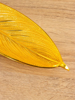 Подставка под благовония «Лист», 23.5×8.5×2.5 см, алюминий, золотая