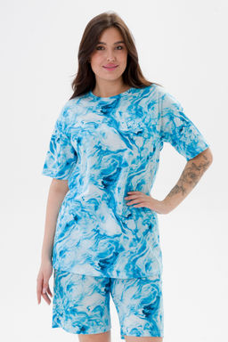 Костюм из кулирки унисекс дым бирюза - Амадэль фото 4