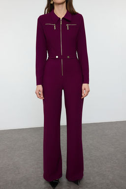 TRENDYOLMILLA Siyah Kemerli Fermuar Detayl? Uzun Tulum TWOAW25TU00013 фото 3