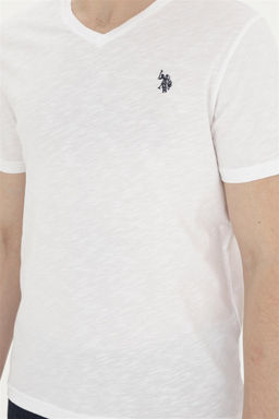 Мужская белая базовая футболка Неожиданная скидка в корзине - U.s. polo assn фото 6