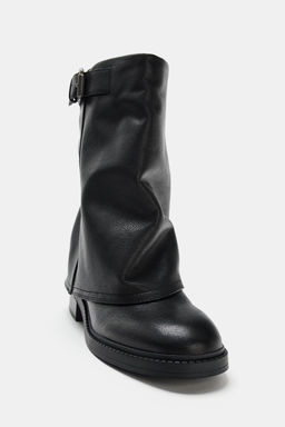 BOT?N PIEL HEBILLA / Negro - Zara фото 5