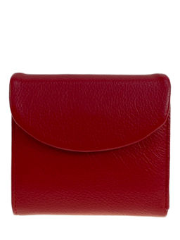 Женское портмоне из натуральной кожи, цвет бордовый
