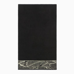 Полотенце махровое Love Life Leaves 70×140 см, 100% хлопок, 360 г/м², черное
