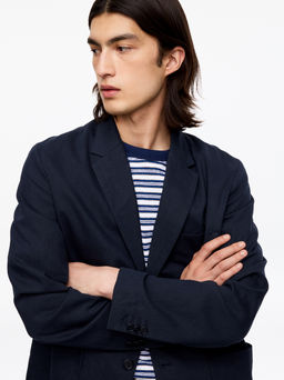 Blazer en mezcla de lino
