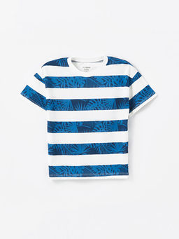 Bisiklet Yaka Bask?l? Erkek Bebek Ti??rt ve ?ort 2li Tak?m - Waikiki фото 2