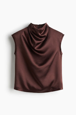 Top de sat?n con escote drapeado - H&m фото 6