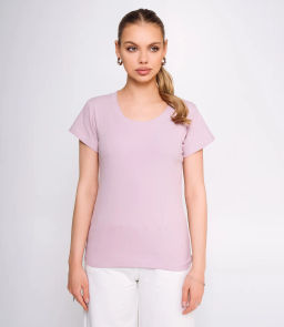 Футболка #ОКТ075003, пудровый