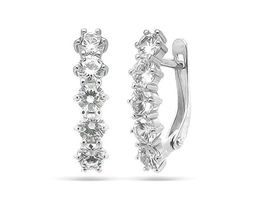 Серьги из серебра куб.циркон., В10-0545