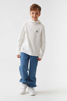 45110 Лонгслив для мальчиков T677.02 молочный - Смена фото 7