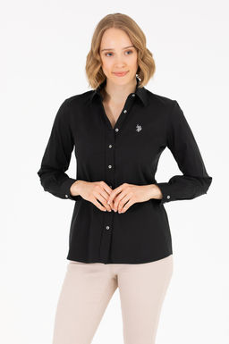 U. S. Polo Assn Женская черная базовая рубашка с длинным рукавом - U.s. polo assn фото 17