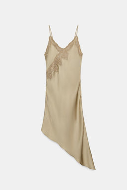 ZW COLLECTION ASYMMETRIC SATIN DRESS - Zara фото 9