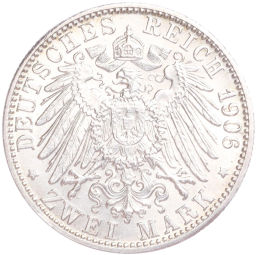 2 марки 1906 года Германия (Баден) 50 лет свадьбе Фридриха I и Луизы Прусской