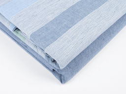 24С155ШР/у/уп.кор. 220*200 КПБ "Полоса" цв. 15 рис. 2 серо-голубой