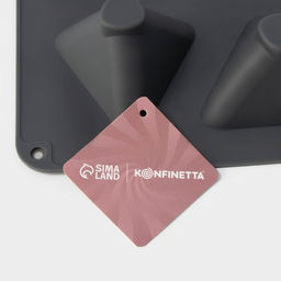 Форма для выпечки и муссовых десертов KONFINETTA Рафаэль, силикон, 28,5?21,5?5 см, 6 ячеек (7?4,9 см), цвет серый  фото 6