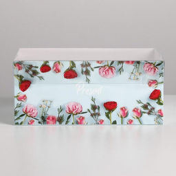 Цена за 5 шт. Коробка для капкейков, кондитерская упаковка, 6 ячеек Present, 23×16×10 см