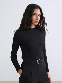 Bisiklet Yaka Ta?l? Kad?n Ti??rt