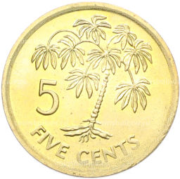 Монета 5 центов 2007 года Сейшелы