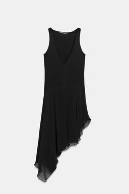 VESTIDO MIDI ASIM?TRICO / Negro - Zara фото 6