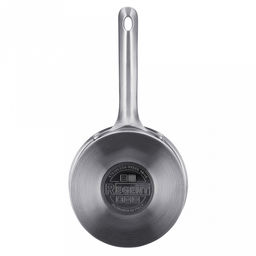 Ковш из нержавеющей стали "Linea PALERMO" 1,8л, д16см, h9см, s0,6мм, дно s15мм, трехслойное капсулированное дно, стеклянная крышка-дуршлаг с силиконовым ободком, два режима слива воды, ручка из нержавеющей стали, цветная коробка, "Regent" (Китай)