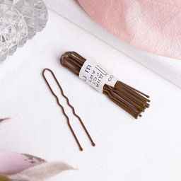 Цена за 50 шт. Шпильки для волос «Классика», набор 10 шт., 4.9 см, бронза