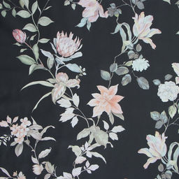 Постельное бельё Этель евро Black flowers, 200 х217 см, 214х240 см, 50х70 см -2 шт, мако-сатин 114г/м2  фото 5