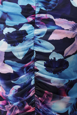 Siyah Soyut Desenli Buzgu/Drape Detayl? Regular/Normal Kal?p Kay?k Yaka Bluz TWOSS24BZ00544 - Trendyolmilla фото 12