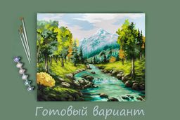 ФРЕЯ PNB/PL-078 Набор для раскрашивания по номерам 50 х 40 см Горная речка фото 6