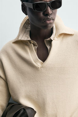 COTTON BLEND KNIT POLO SHIRT - Zara фото 18