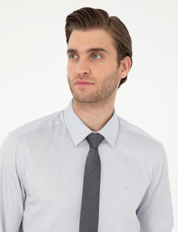 Gri Slim Fit Uzun Kollu Basic G_mlek - Pierre cardin фото 2