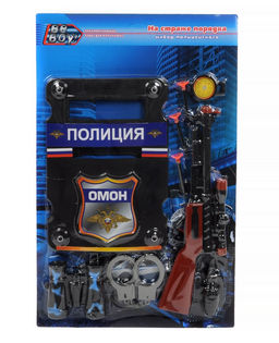 Игровой набор "Полицейский" щит, оружие, аксесс. (IT100551) в блистере 58*38см