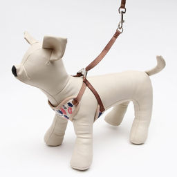 Комплект амуниции с мягкой шлейкой Поцелуи, поводок 120 х 1 см, розовый - Пижон фото 2