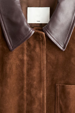 Chaqueta de ante con cuello camisero - H&m фото 5
