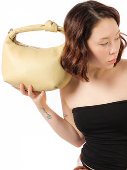 LACCOMA сумка Офелия-Y2005-желто-бежевый эко кожа хлопок  фото 6