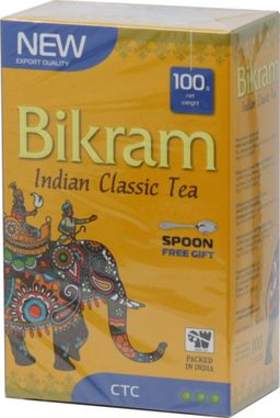 Bikram. Черный СТС + ложка 100 гр. карт.пачка ИНДИЯ
